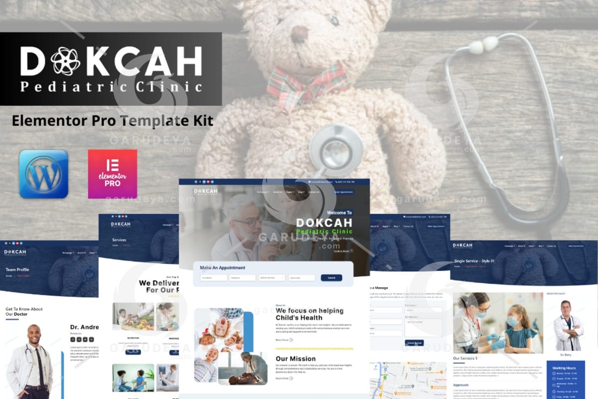 DokCah – Pediatric Clinic Elementor Pro Template Kit