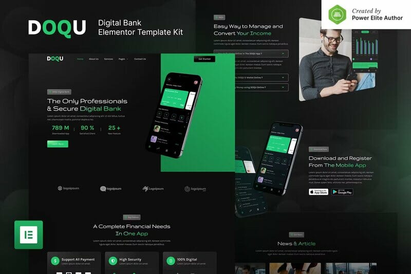 DOQU – Website Template for E-Wallet