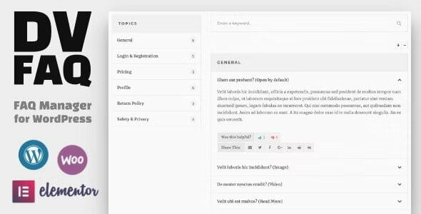 DV FAQ – Advanced WordPress FAQ Plugin