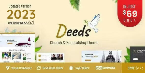 Deeds – Best Responsive Nonprofit Church WordPress Theme