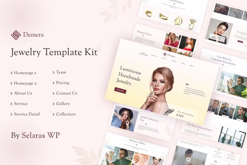 Demera - Jewelry Manufacturer & Store Elementor Template Kit