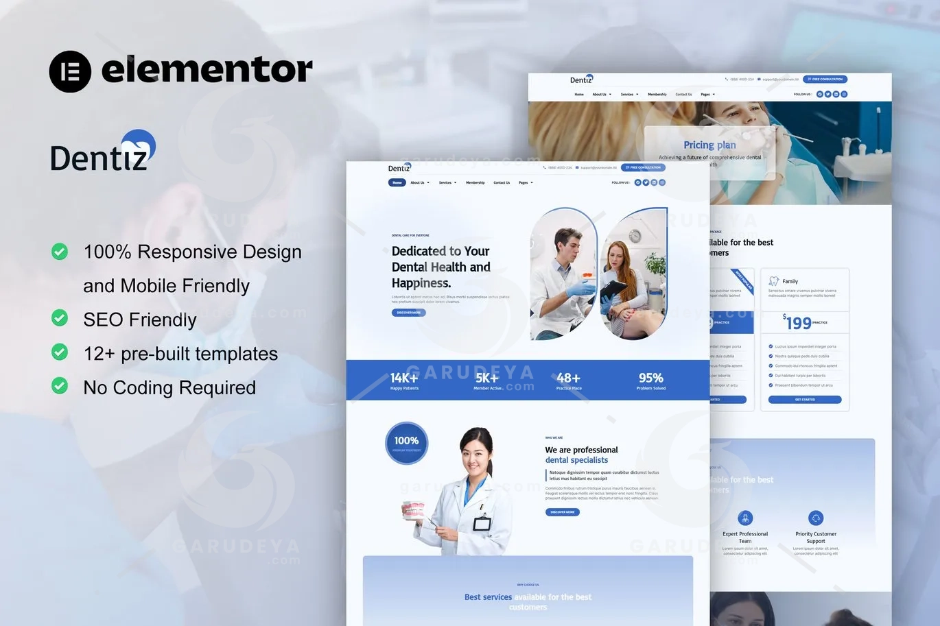 Dentiz – Dentist & Dental Care Elementor Pro Template Kit