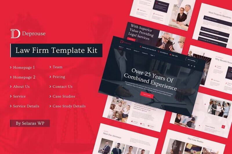 Deprouse – Law Firm & Lawyer Elementor Template Kit