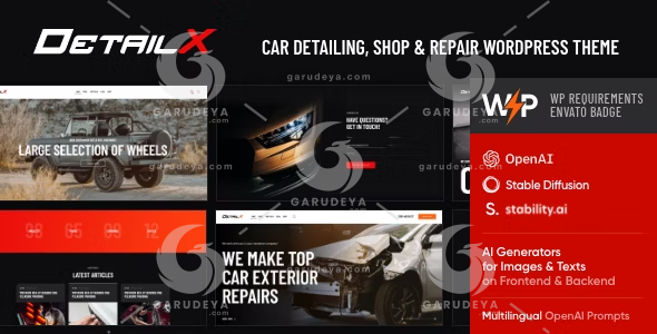 DetailX - Car Detailing, Shop & Repair Theme