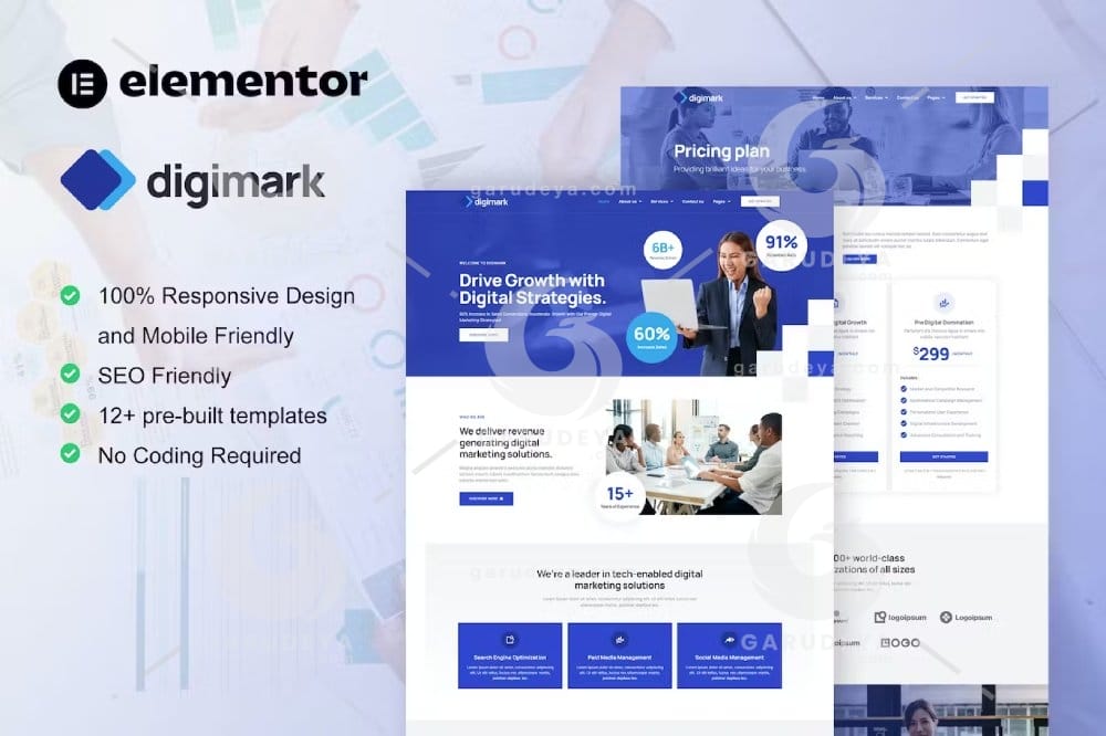 Digimark - Digital Marketing Agency Elementor Pro Template Kit