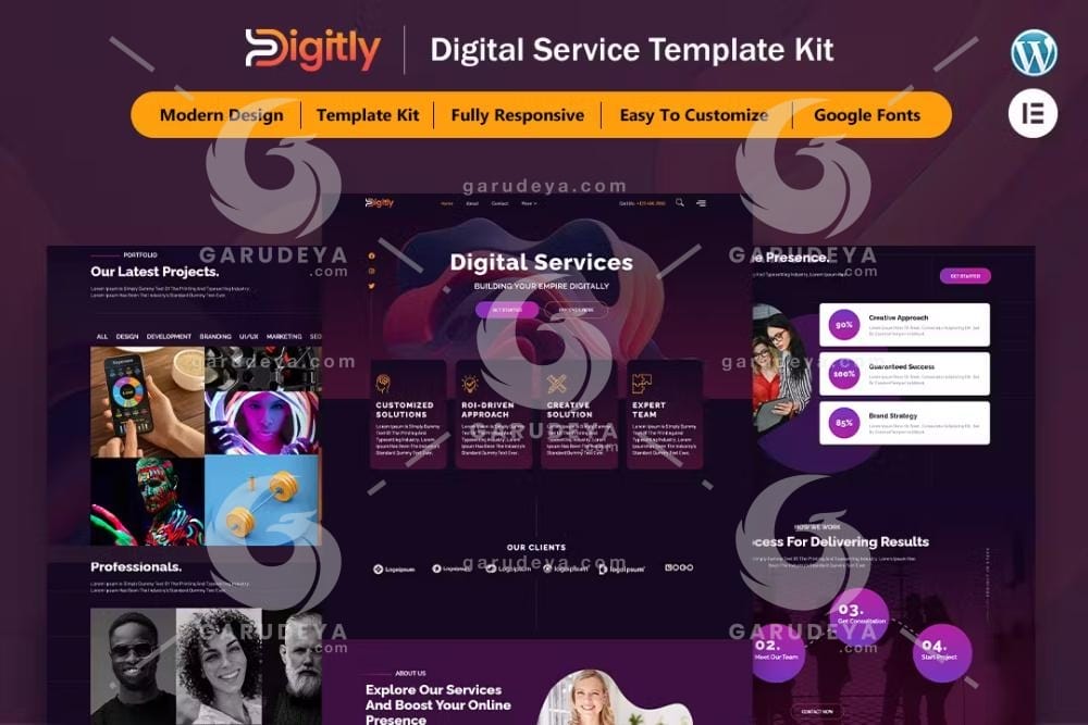 Digitly – Digital Service Agency Elementor Template Kit