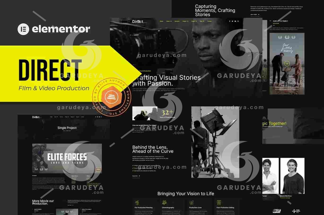 Direct - Film & Video Production Elementor Pro Template Kit