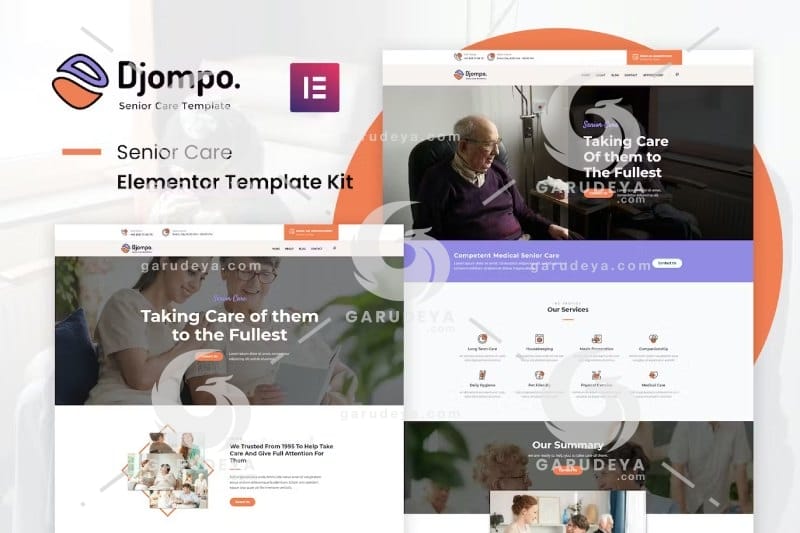 Djompo Kit – Senior Care Elementor Template Kit