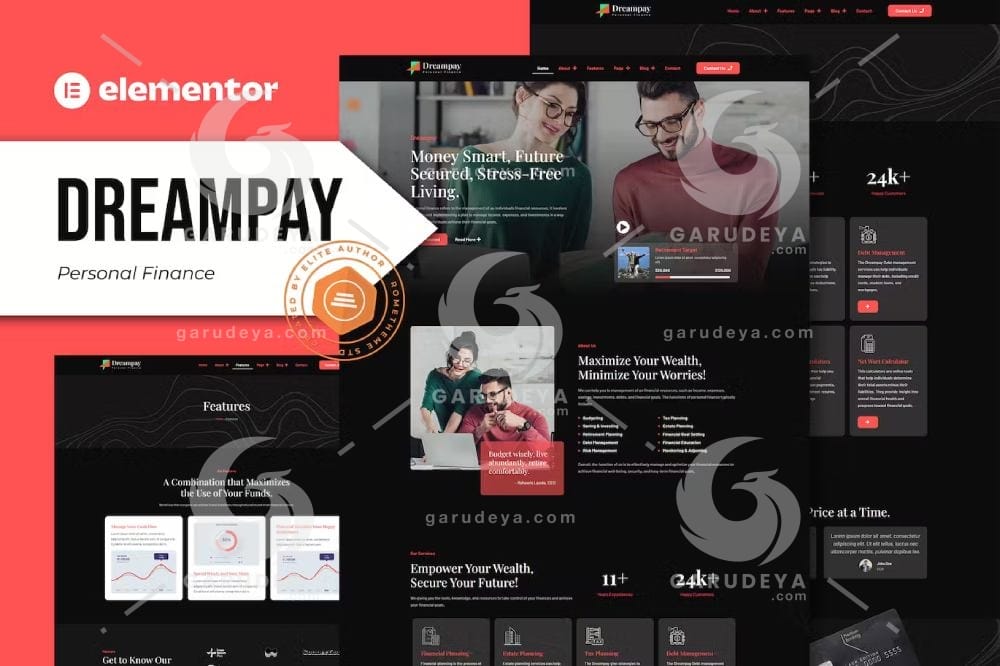 Dreampay - Personal Finance Elementor Pro Template Kit