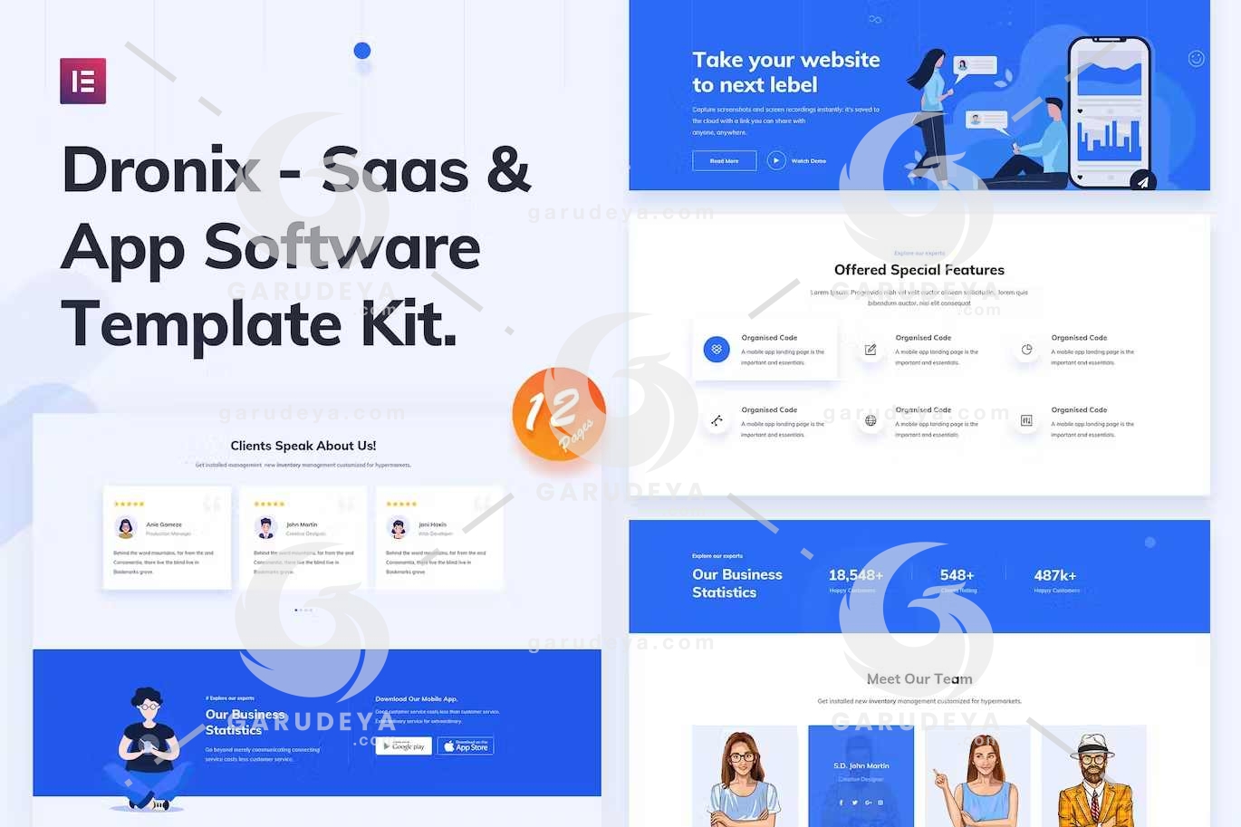 Dronix - SaaS & Startup Elementor Template Kit