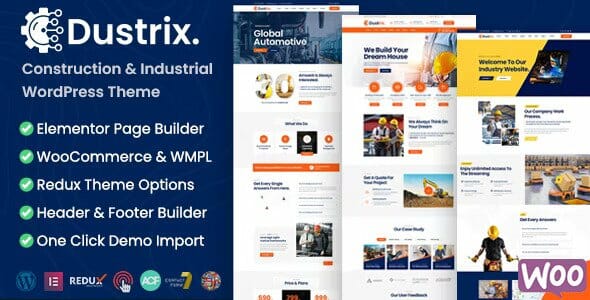 Dustrix – Construction and Industry WordPress Theme