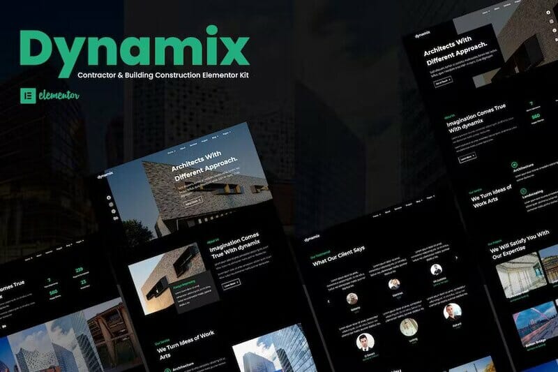 Dynamix – Architecture Elementor Template Kit