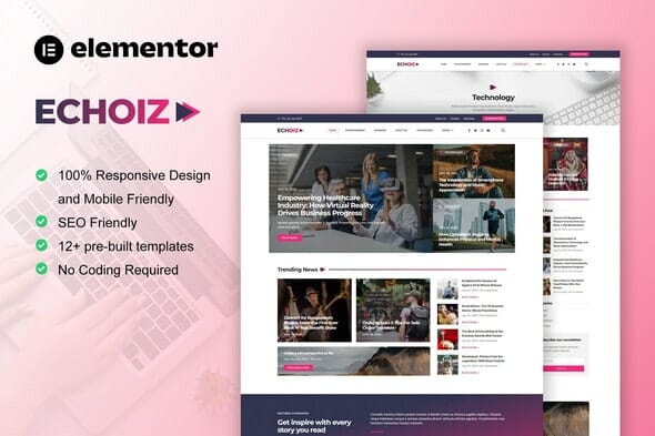 Echoiz – News & Magazine Elementor Pro Template Kit