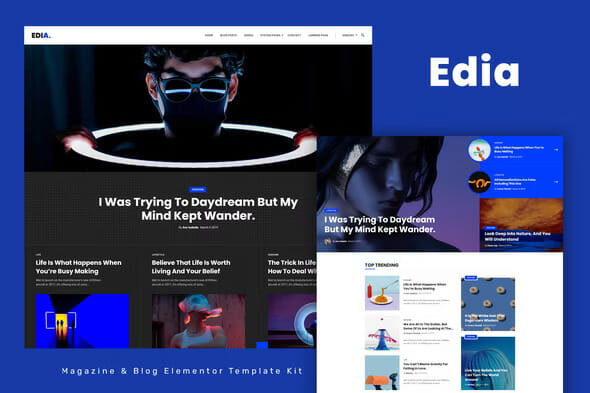 Edia – Blog & Magazine Elementor Template Kit