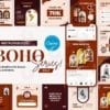 Editable Canva Template - Boho Bold Canva Templates for Social Feed Post