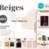 Editable Canva Template - FASHION INSTAGRAM POST — Beiges