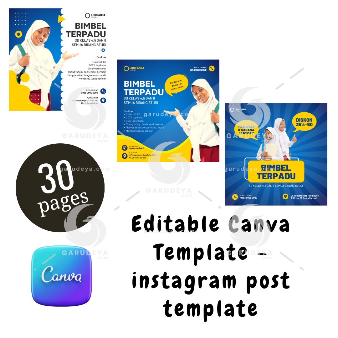 Editable Canva Template – instagram post – Education