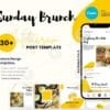 Editable Canva Template – FOOD INSTAGRAM POST Templates — Sunday Brunch