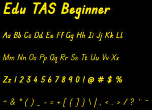 Edu TAS Beginner Font