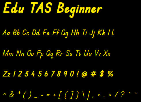 Edu TAS Beginner Font