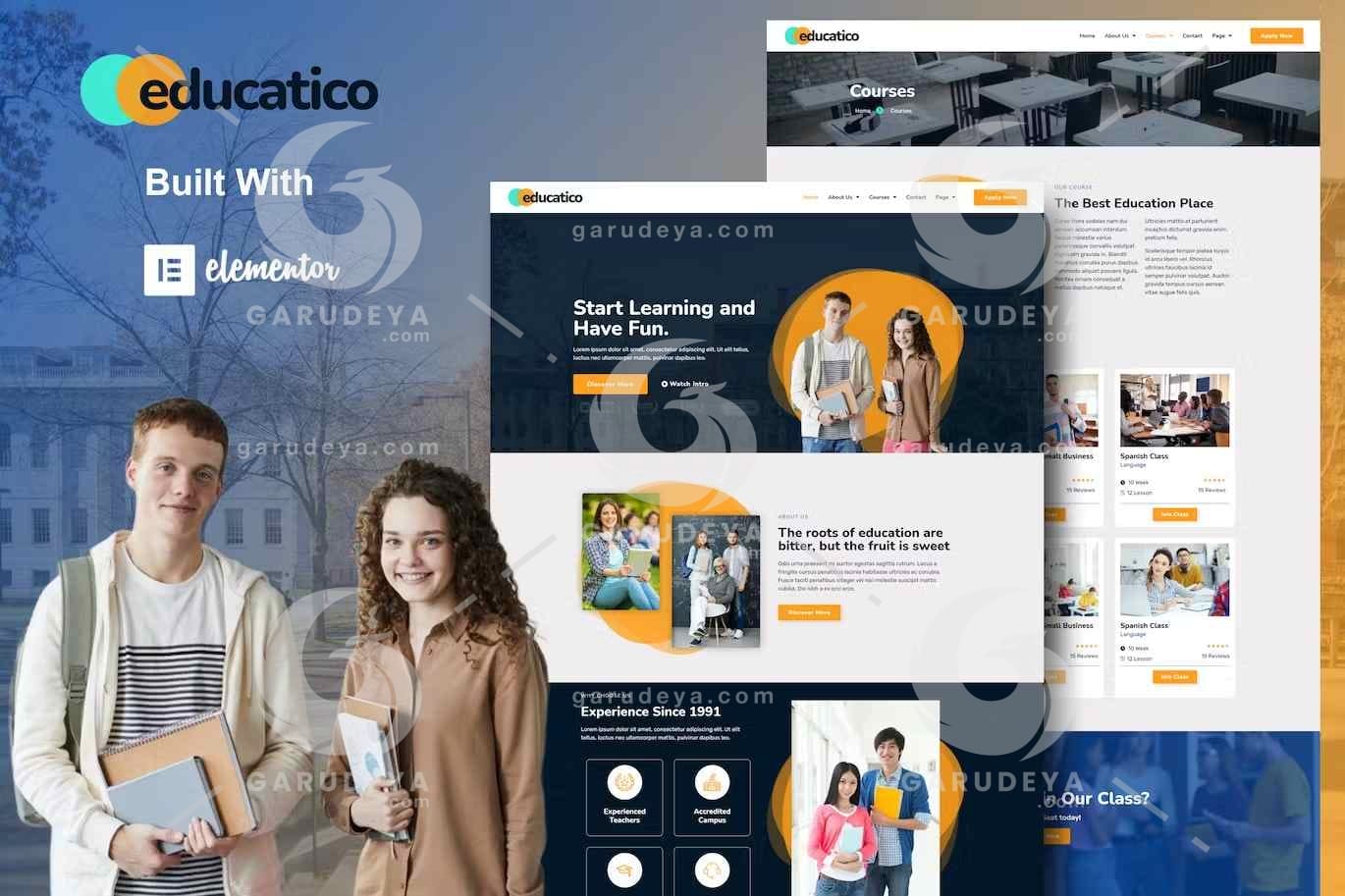 Educatico – Education School & Online Courses Elementor Template Kit