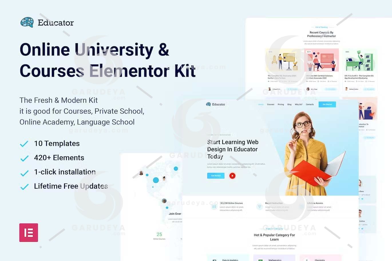 Educator – Online University & Courses Elementor Template Kit