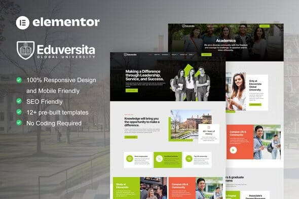 Eduversita – University & College Elementor Template Kit