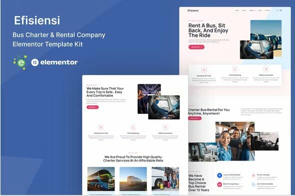 Efisiensi – Bus Charter and Rental Company Elementor Template Kit