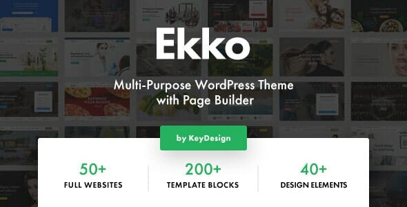 Ekko - Multi-Purpose WordPress Theme with Page Builder