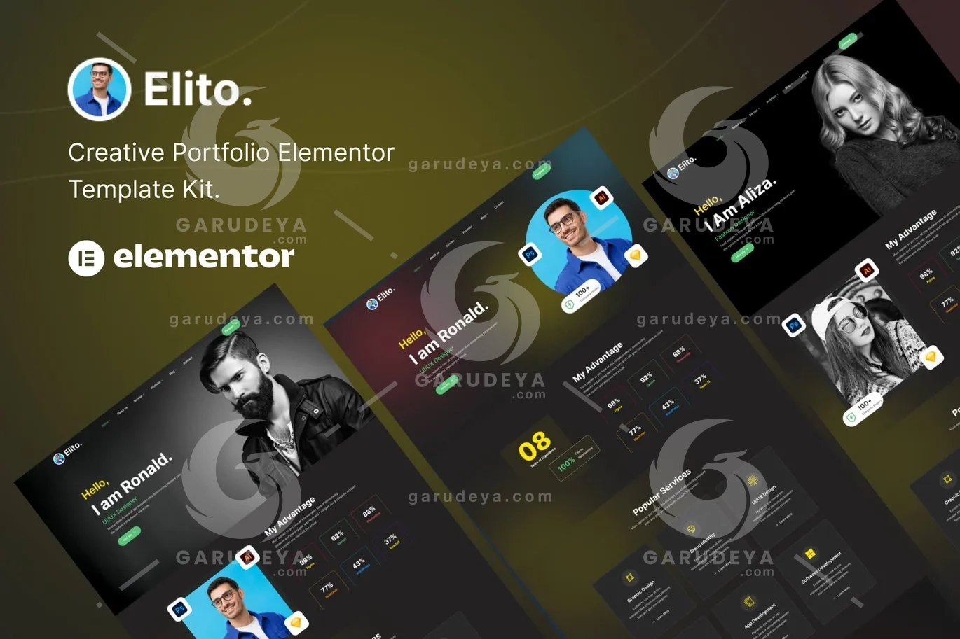Elito – Creative Portfolio Elementor Template Kit