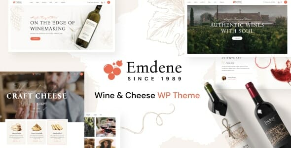 Emdene – Wine & Cheese WordPress Theme