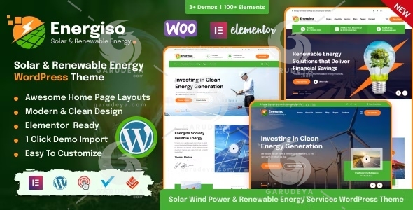 Energiso – Solar Technology & Renewable Energy WordPress Theme