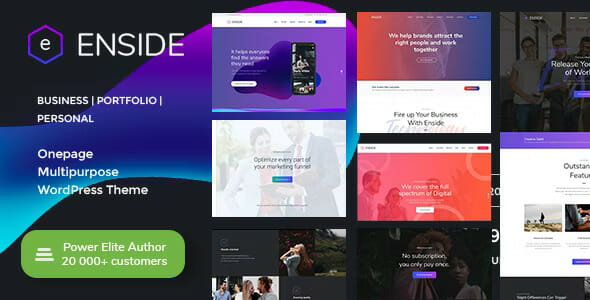 Enside - Multipurpose Onepage Landing Page WordPress Theme