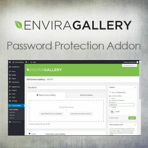 Envira Gallery Password Protection Addon