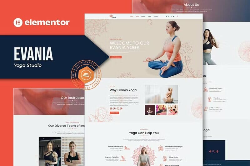 Evania – Yoga Studio Elementor Template Kit