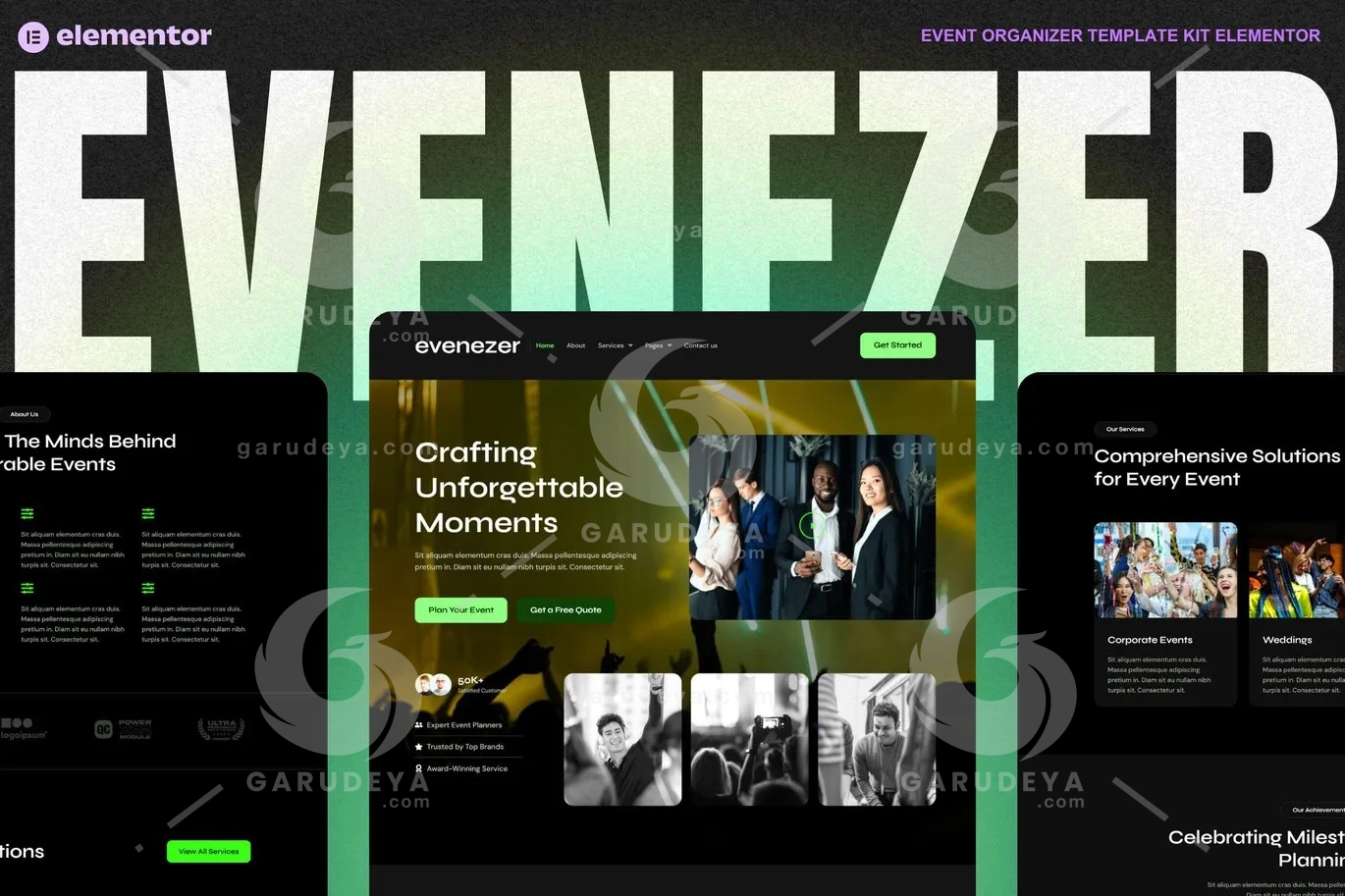 Evenizer – Event Organizer Elementor Template Kit