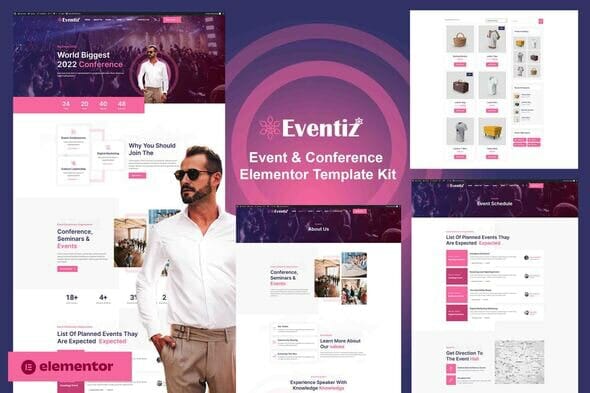 Eventiz – Event & Conference Elementor Pro Template Kit