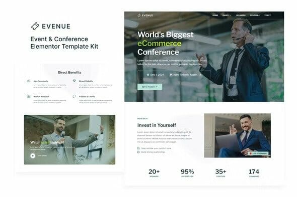 Evenue – Event & Conference Elementor Template Kit