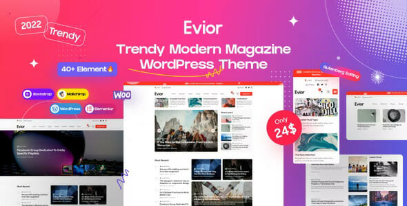 Evior – Modern Magazine WordPress Theme