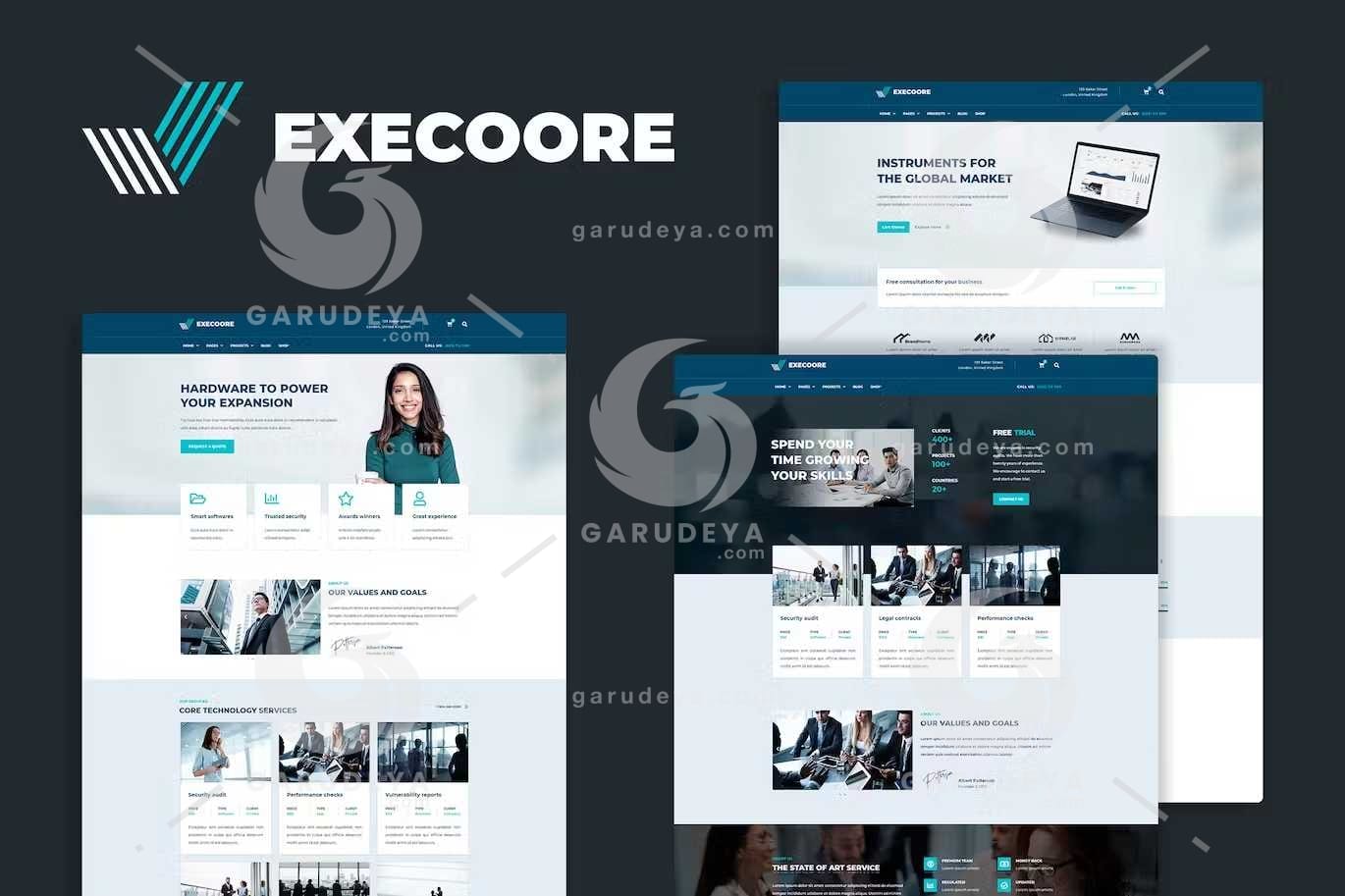 Execoore – Tech & Fintech Crypto Elementor Template Kit