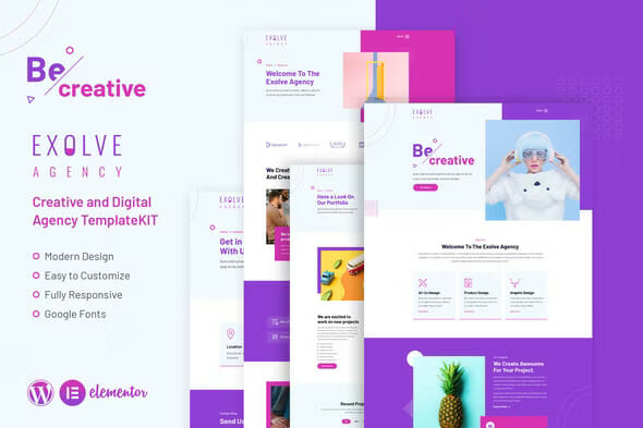 Exolve Creative Portfolio Elementor Template Kit