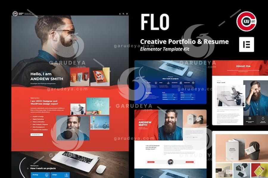 FLO – Creative Portfolio & Resume Template Kit