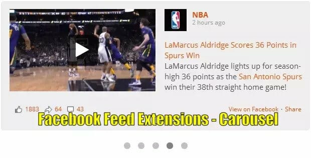 Facebook Feed Extensions – Carousel