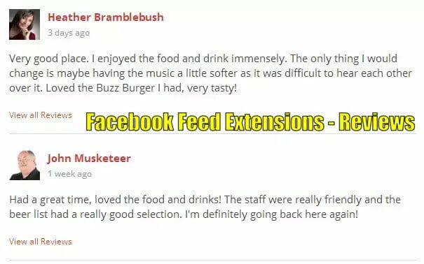 Facebook Feed Extensions - Reviews