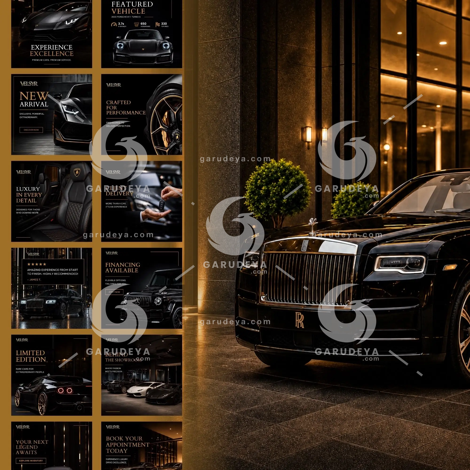 Luxury Car Dealer Canva Templates Bundle | Social Media Kit For Automotive Brands