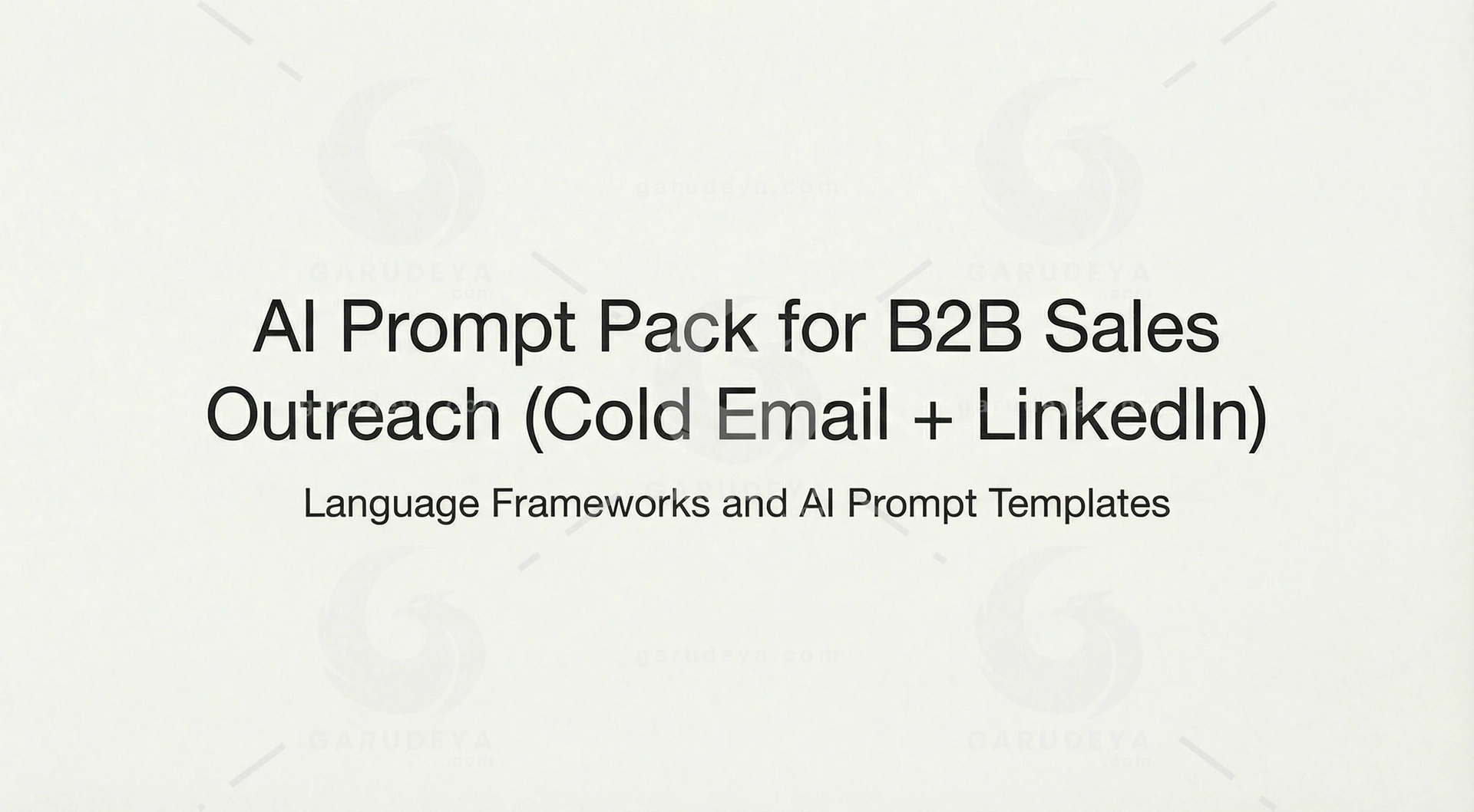 AI Prompt Pack for B2B Sales Outreach (Cold Email + LinkedIn)