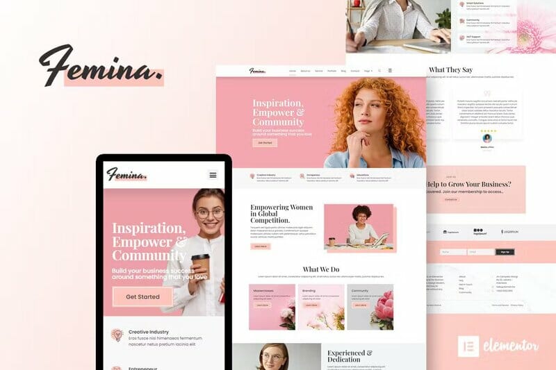 Femina – Feminine Business Elementor Template Kit