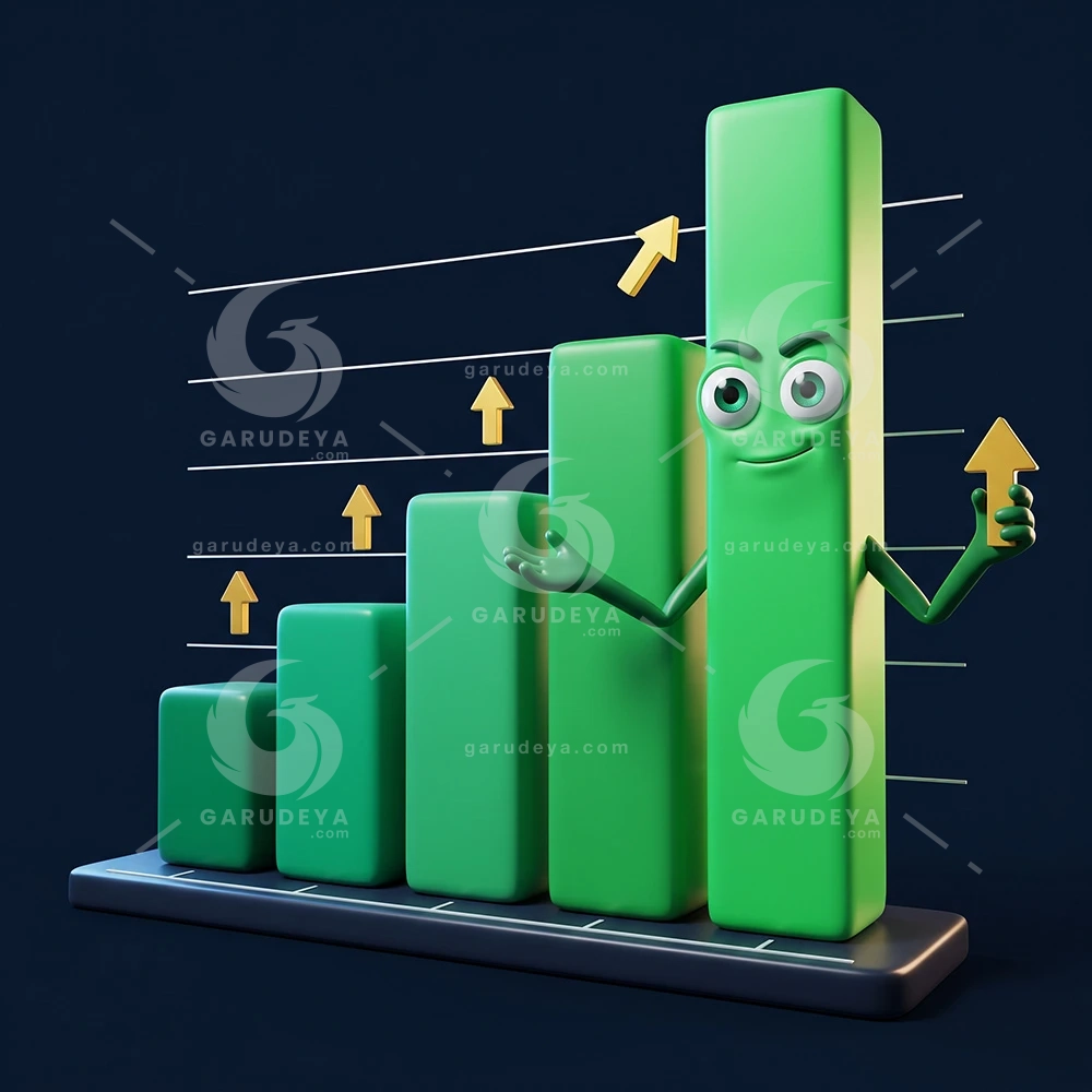 Financial Chart 3D Investment Element
