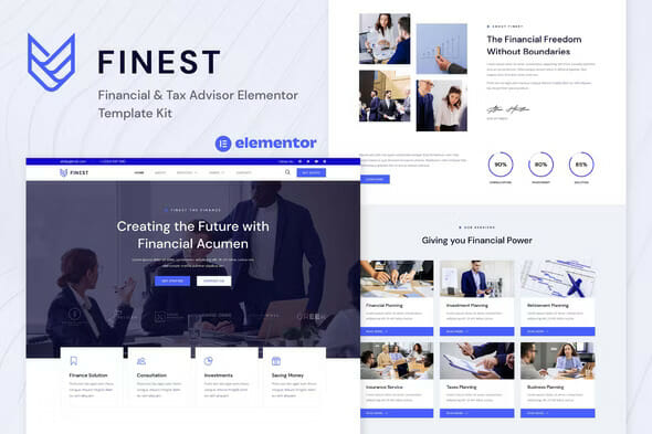 Finest – Financial & Tax Advisor Elementor Template Kit