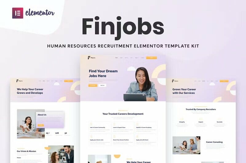 Finjobs – Human Resource Elementor Template Kit